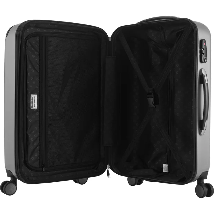 Hauptstadtkoffer Spree Handgepäck Koffer Trolley Hartschalenkoffer, TSA, 55 cm, 42 Liter, Silber – Bild 3