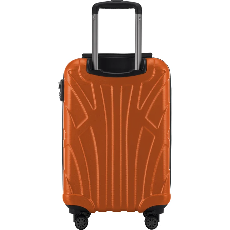 Suitline Handgepäck Hartschalen Koffer Koffer Trolley Rollkoffer Reisekoffer, TSA, 55 cm, ca. 40 Liter, 100% ABS Matt Orange – Bild 3