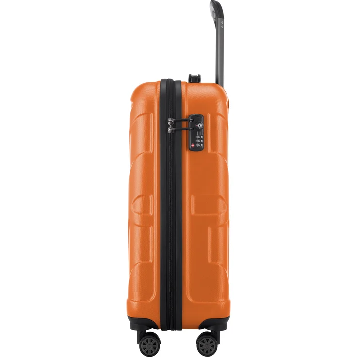 Suitline Handgepäck Hartschalen Koffer Koffer Trolley Rollkoffer Reisekoffer, TSA, 55 cm, ca. 40 Liter, 100% ABS Matt Orange – Bild 4