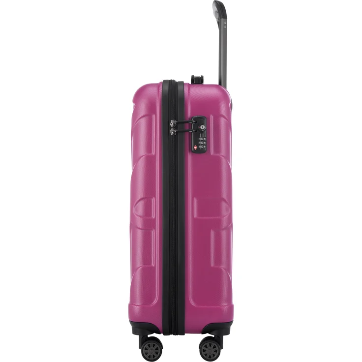 Suitline Handgepäck Hartschalen Koffer Koffer Trolley Rollkoffer Reisekoffer, TSA, 55 cm, ca. 40 Liter, 100% ABS Matt Magenta – Bild 4