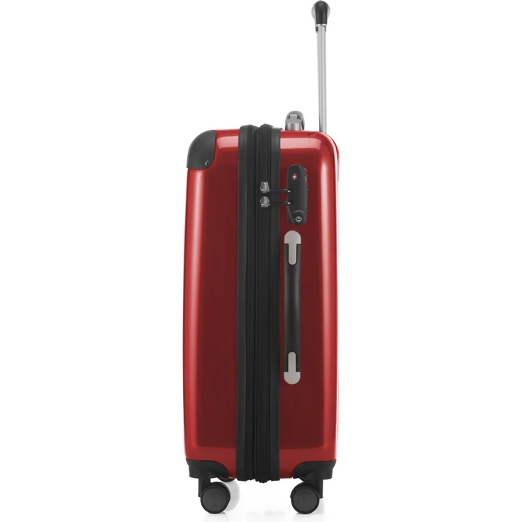 Hauptstadtkoffer Alex Handgepäck Hartschalenkoffer Kabinen Gepäck für jede Airline, 4 Rollen, Erweiterbar, 55 cm, 42 Liter Rot, TSA Zahlenschloss – Bild 2
