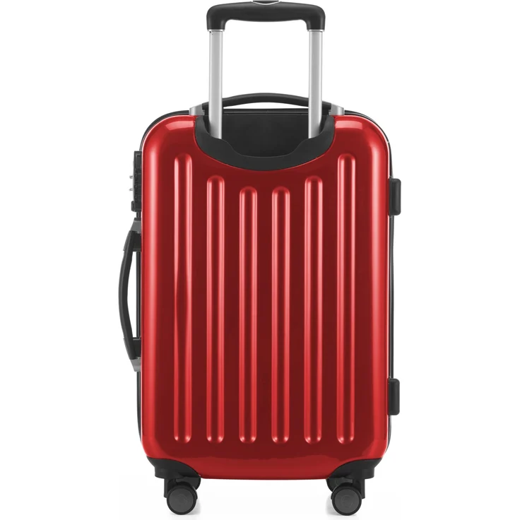 Hauptstadtkoffer Alex Handgepäck Hartschalenkoffer Kabinen Gepäck für jede Airline, 4 Rollen, Erweiterbar, 55 cm, 42 Liter Rot, TSA Zahlenschloss – Bild 3