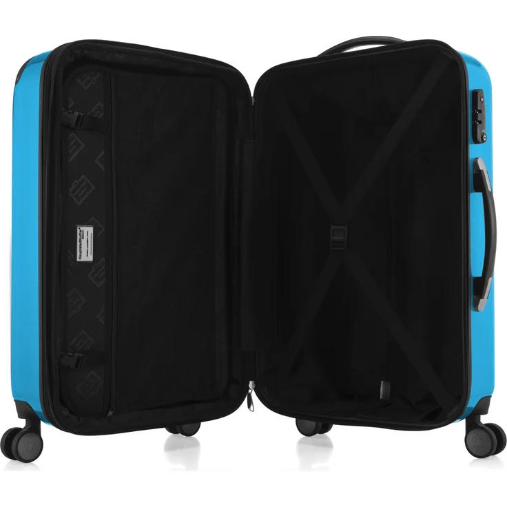 Hauptstadtkoffer Alex Handgepäck Hartschalenkoffer Kabinen Gepäck für jede Airline, 4 Rollen, Erweiterbar, 55 cm, 42 Liter cyanblau, TSA Zahlenschloss – Bild 4