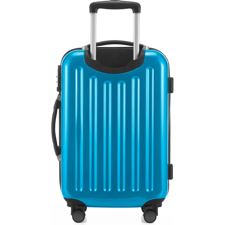 Hauptstadtkoffer Alex Handgepäck Hartschalenkoffer Kabinen Gepäck für jede Airline, 4 Rollen, Erweiterbar, 55 cm, 42 Liter cyanblau, TSA Zahlenschloss – Bild 3