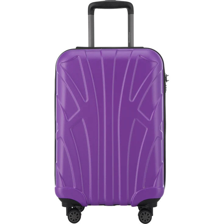 Suitline Handgepäck Hartschalen Koffer Koffer Trolley Rollkoffer Reisekoffer, TSA, 55 cm, ca. 40 Liter, 100% ABS Matt Lila – Bild 2