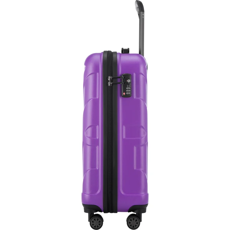 Suitline Handgepäck Hartschalen Koffer Koffer Trolley Rollkoffer Reisekoffer, TSA, 55 cm, ca. 40 Liter, 100% ABS Matt Lila – Bild 4