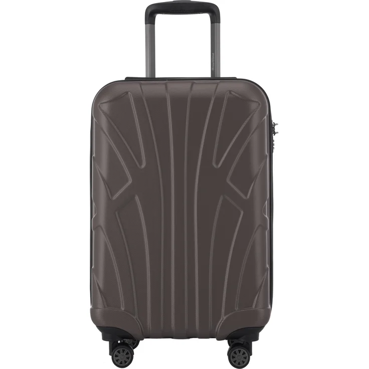 Suitline Handgepäck Hartschalen Koffer Koffer Trolley Rollkoffer Reisekoffer, TSA, 55 cm, ca. 40 Liter, 100% ABS Matt Titan – Bild 2