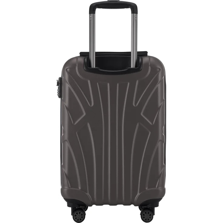 Suitline Handgepäck Hartschalen Koffer Koffer Trolley Rollkoffer Reisekoffer, TSA, 55 cm, ca. 40 Liter, 100% ABS Matt Titan – Bild 3