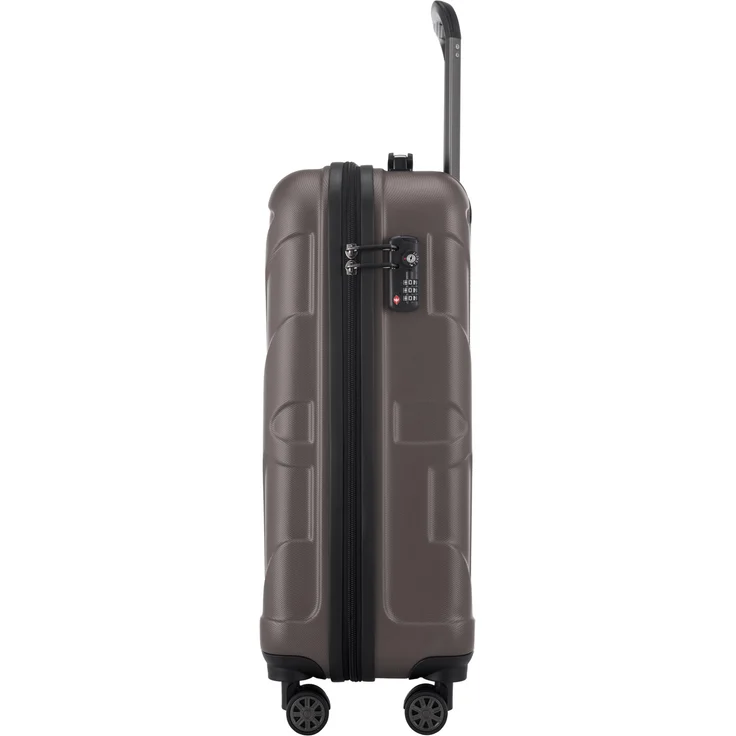 Suitline Handgepäck Hartschalen Koffer Koffer Trolley Rollkoffer Reisekoffer, TSA, 55 cm, ca. 40 Liter, 100% ABS Matt Titan – Bild 4