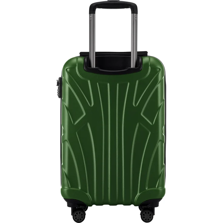 Suitline Handgepäck Hartschalen Koffer Koffer Trolley Rollkoffer Reisekoffer, TSA, 55 cm, ca. 40 Liter, 100% ABS Matt Grün – Bild 3