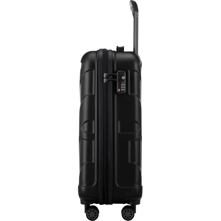 Suitline Handgepäck Hartschalen Koffer Koffer Trolley Rollkoffer Reisekoffer, TSA, 55 cm, ca. 40 Liter, 100% ABS Matt Schwarz – Bild 4