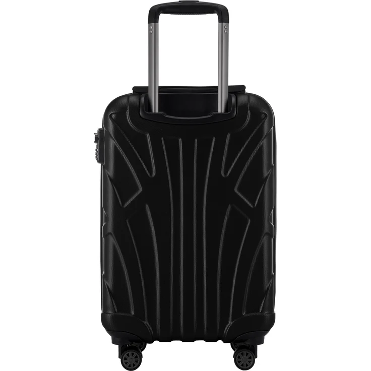 Suitline Handgepäck Hartschalen Koffer Koffer Trolley Rollkoffer Reisekoffer, TSA, 55 cm, ca. 40 Liter, 100% ABS Matt Schwarz – Bild 3