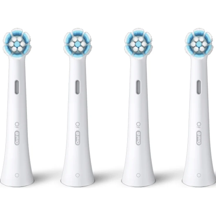 Oral-B iO Gentle Care Aufsteckbürsten 4 Stück Blau Weiß – Bild 2