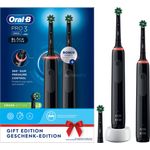 Oral-B Pro 3 3900 Black Edition Elektrische Zahnbürste, schwarz, inkl. 2 Handstücke