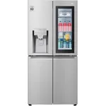 LG GMX844BSBF Side-by-Side-Kühlschrank, freistehend, edelstahl, NoFrost, InstaView, SLIM MultiDoor, Eis-, Crushed Ice- und Wasserspender, Wassertank, Breite 84 cm - Preisvergleich