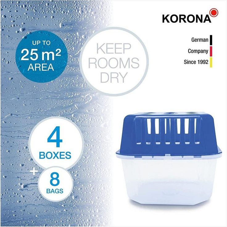 KORONA Luftreiniger Entfeuchter Boxen, Luftentfeuchterboxen 4er-Set, Entfeuchtet Räume bis ca. 25 m², Vorbeugung gegen Schimmel, Ideal für Kleiderschrank Regale Keller und Wohnwagen, Blau-Weiß – Bild 2