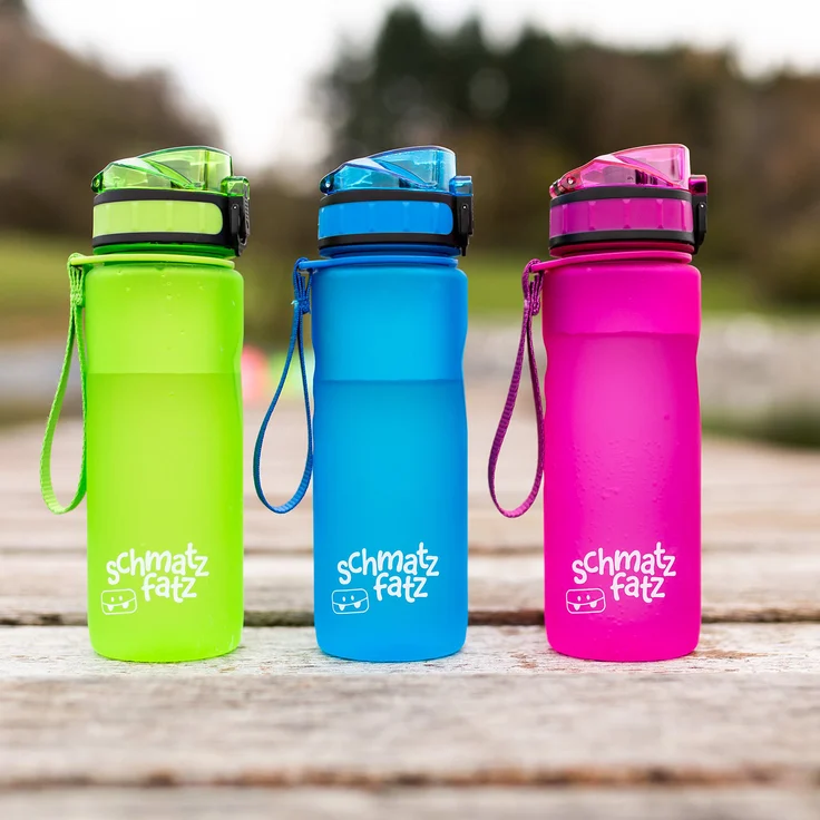 schmatzfatz Trinkflasche Sportflasche 500 ml 24 cm Tritan Petrol – Bild 4