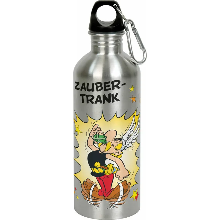 Könitz Flasche Cool Bottle - Zaubertrank, Thermoflasche, Outdoorflasche, Doppelwandig mit Verschluss, Edelstahl, Silbern, 600 ml, 11 9 244 2383