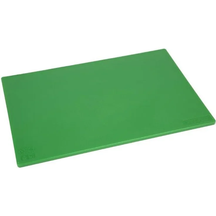 Hygiplas antibakterielles LDPE Schneidebrett grün, 10 x 450 x 300mm für Salat und Obst