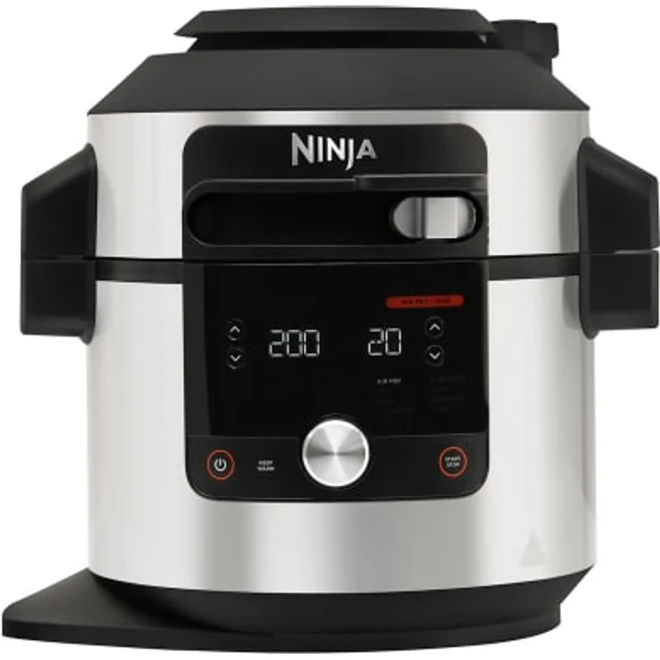 Ninja OL650EU Heißluftfritteuse, Frittieren ohne Fett, 1760 Watt, 7,5 Liter, 12 Garfunktionen, Smart Lid, edelstahl – Bild 1