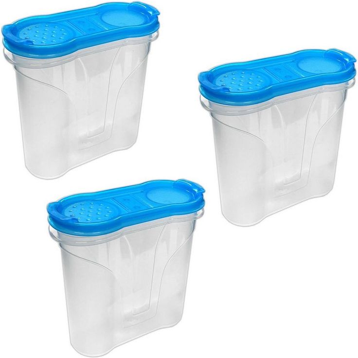 HAC24 Aufbewahrungsdose »Gewürzdose Schüttdose Vorratsdose Streudosen Frischhaltedosen Lebensmittel Vorratsbehälter« (3 St), Kunststoff je 300 ml 11 x 11 x 5 cm