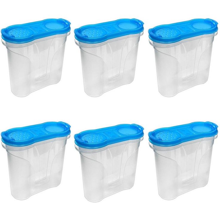 HAC24 Aufbewahrungsdose »Gewürzdose Schüttdose Vorratsdose Streudosen Frischhaltedosen Lebensmittel Vorratsbehälter« (6 St), Kunststoff je 300 ml 11 x 11 x 5 cm
