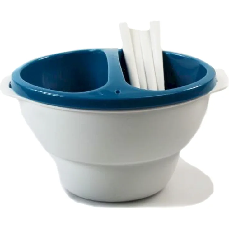 TUPPERWARE Allegra 1L türkis Schoko Traum Schokofondue Mikrowelle Servier & Dip