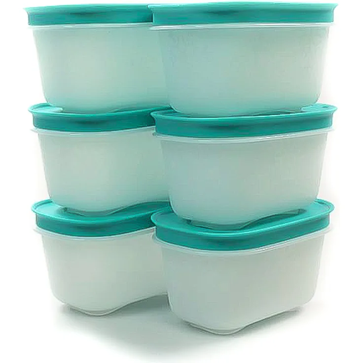 TUPPERWARE Gefrier Behälter 170 ml weiß minze (6) Eis-Kristall Dose Eiskristall Gefrier-Behälter