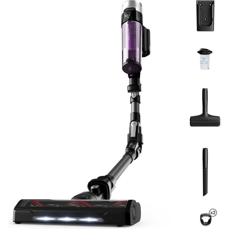 Rowenta RH2038 X-Force Flex Handstaubsauger, 45 min Akkubetrieb, Flex-Gelenk, lila-schwarz – Bild 1