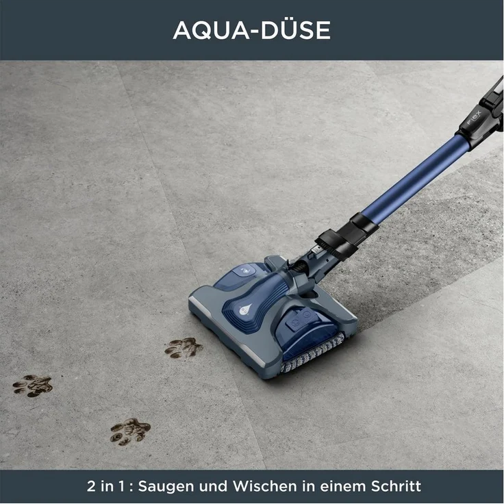 Rowenta RH99C0 X-Force Flex 14.60 Aqua Handstaubsauger, 70 min Akkubetrieb, Akkuwechsel-Opion, Wisch- und Saugfunktion, Flex-Gelenk – Bild 3