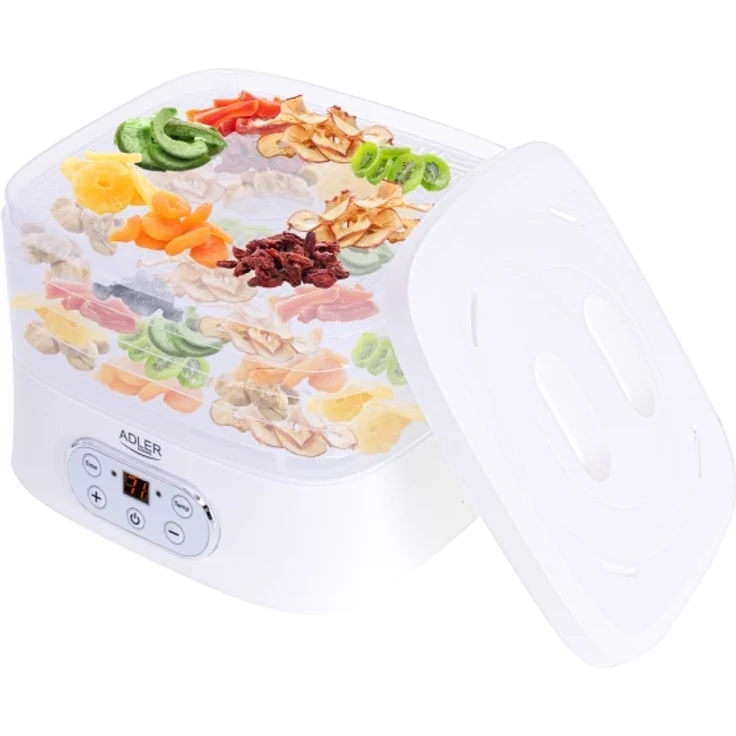 Adler AD 6658 Dörrautomat, 230 W, 5 Einlagen, Timer, LCD-Display, Kunststoff, weiß – Bild 1