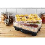 G21 Paradiso 6008118, Dörrgerät, 550 Watt, 6 Röste, Timer, Temperaturbereich 40 - 70 °C, rechteckig, schwarz