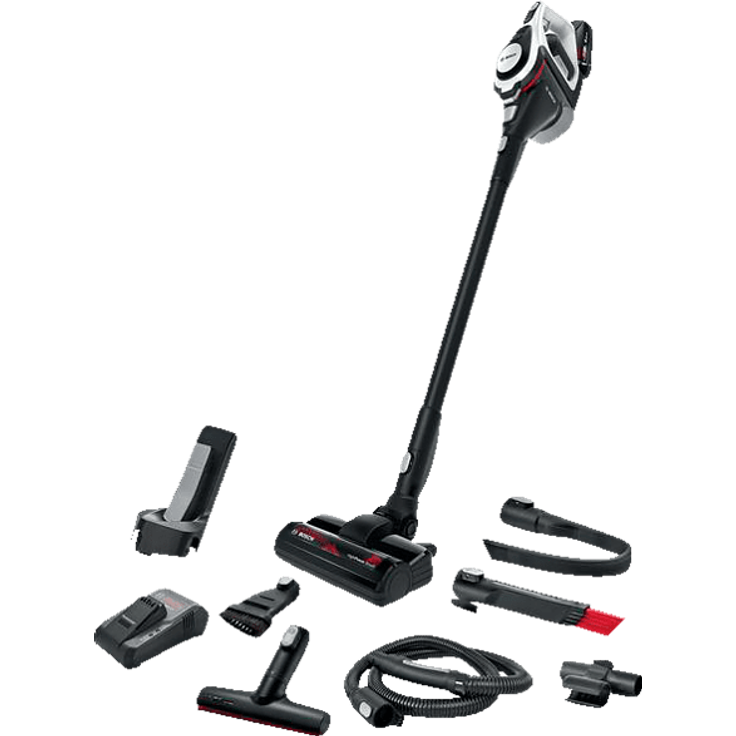 Bosch Serie 8 BSS825FRSH Unlimited Gen2 Handstaubsauger, 45 min Akkubetrieb, Akkuwechsel-Option, inkl. Schnellladegerät, weiß – Bild 1