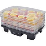 vidaXL Dörrautomat, 550 Watt, mit 6 stapelbaren Ebenen, LED-Display, Kunststoff, schwarz