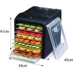 Zyle ZY339FD Dörrgerät, 700 Watt, 7 Ebenen, Dörrtemperatur 35-70 Grad, schwarz