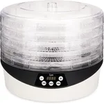 Zyle ZY708FD Dörrgerät, 500 Watt, 5 Ebenen, Timer 48 h, Display, schwarz, weiß