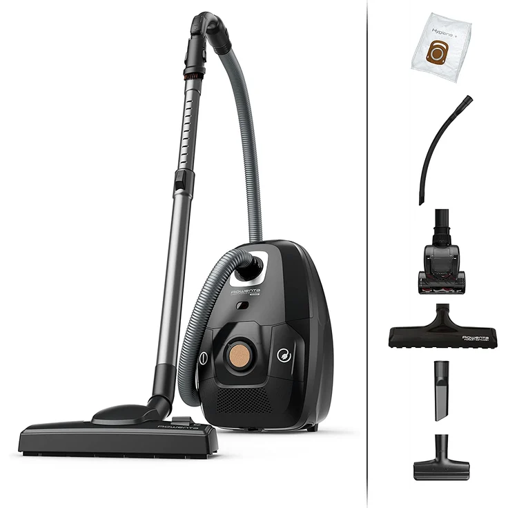 Rowenta RO6189 Bodenstaubsauger mit Beutel, 900 Watt, 12 m Aktrionsradius, schwarz – Bild 1