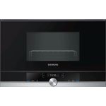 Siemens BE634LGS1 iQ700 Mikrowelle mit Grill, Einbaugerät, 900 Watt, 21 Liter Garraum, LED-Innenbeleuchtung, Edelstahl