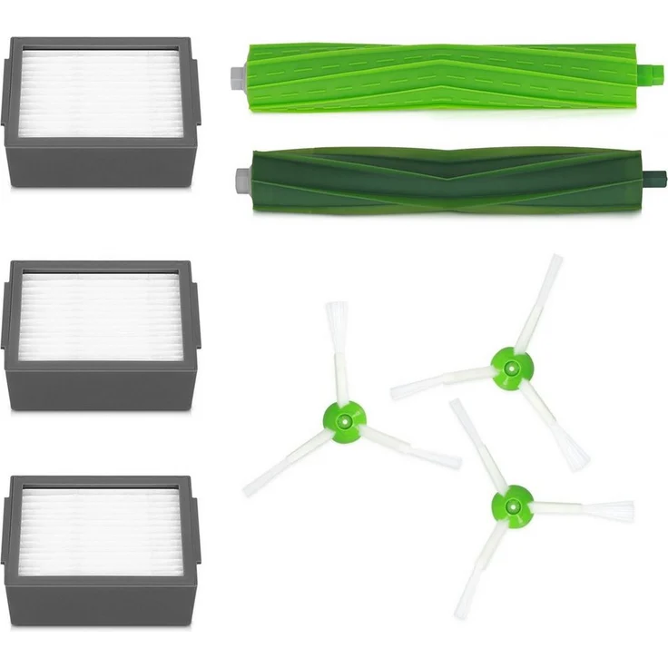 kwmobile Saugroboter, Ersatzteile Set für iRobot Roomba e-i Serie - 3x Filter 3x Seitenbürste 2x Bürste - Staubsauger Zubehör für Modelle e5 i7 i7+ – Bild 4