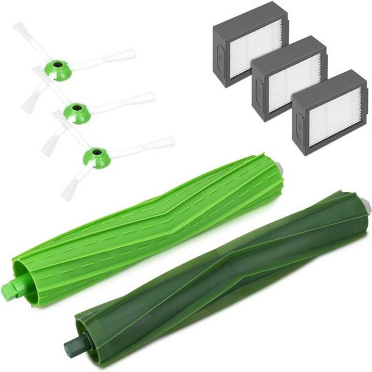 kwmobile Saugroboter, Ersatzteile Set für iRobot Roomba e-i Serie - 3x Filter 3x Seitenbürste 2x Bürste - Staubsauger Zubehör für Modelle e5 i7 i7+ – Bild 5