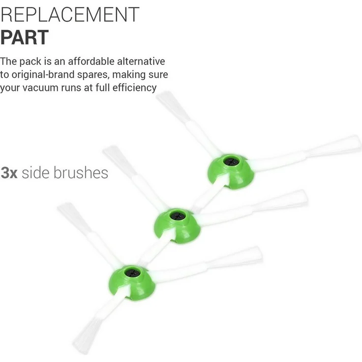 kwmobile Saugroboter, Ersatzbürsten Set für iRobot Roomba e-i Serie - Staubsauger Zubehör Bürsten 3x Bürstenmodule - für e5 i7 i7+ Modelle – Bild 3
