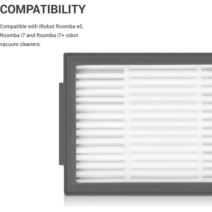 kwmobile Saugroboter, Filter Set für iRobot Roomba e-i Serie - 3x Ersatzfilter Hochleistungsfilter - Staubsauger Zubehör für Modelle e5 i7 i7+ – Bild 2