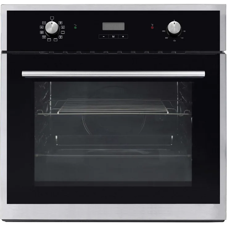 PKM Einbaugerätbackofen EBO9.4 , 56 l Garraum, mittel (35 - 64 l), Einbaugerät 59,5 cm Breite, A, edelstahl, schwarz