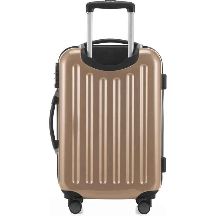 Hauptstadtkoffer Alex Handgepäck Hartschalenkoffer Kabinen Gepäck für jede Airline, 4 Rollen, Erweiterbar, 55 cm, 42 Liter champagner, TSA Zahlenschloss – Bild 3