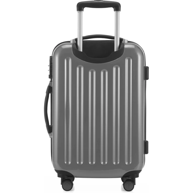 Hauptstadtkoffer Alex Handgepäck Hartschalenkoffer Kabinen Gepäck für jede Airline, 4 Rollen, Erweiterbar, 55 cm, 42 Liter Silber, TSA Zahlenschloss – Bild 3