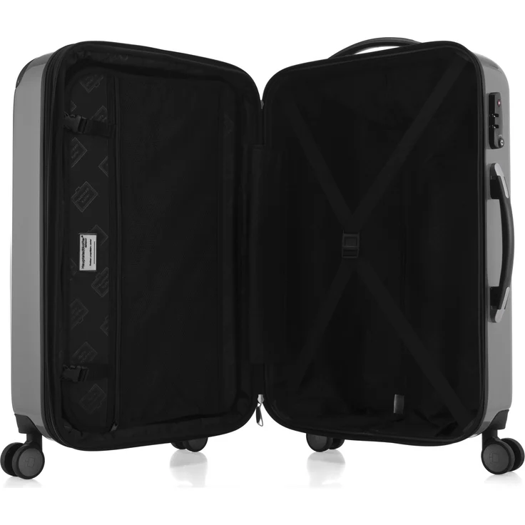 Hauptstadtkoffer Alex Handgepäck Hartschalenkoffer Kabinen Gepäck für jede Airline, 4 Rollen, Erweiterbar, 55 cm, 42 Liter Silber, TSA Zahlenschloss – Bild 4