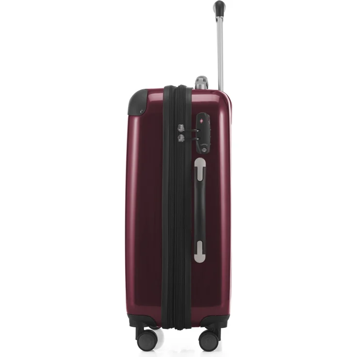 Hauptstadtkoffer Alex Handgepäck Hartschalenkoffer Kabinen Gepäck für jede Airline, 4 Rollen, Erweiterbar, 55 cm, 42 Liter TSA Zahlenschloss, Burgund – Bild 2