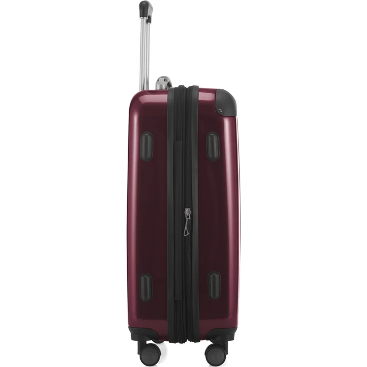 Hauptstadtkoffer Alex Handgepäck Hartschalenkoffer Kabinen Gepäck für jede Airline, 4 Rollen, Erweiterbar, 55 cm, 42 Liter TSA Zahlenschloss, Burgund – Bild 3