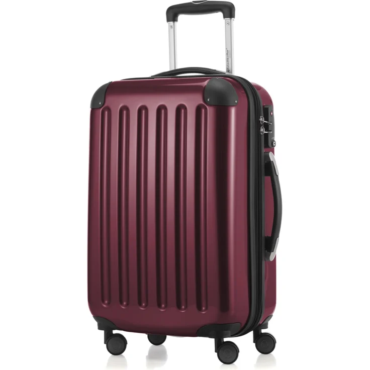 Hauptstadtkoffer Alex Handgepäck Hartschalenkoffer Kabinen Gepäck für jede Airline, 4 Rollen, Erweiterbar, 55 cm, 42 Liter TSA Zahlenschloss, Burgund – Bild 1