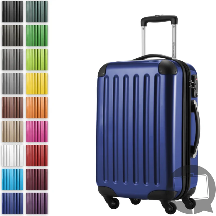Hauptstadtkoffer Alex Handgepäck Hartschalenkoffer Kabinen Gepäck für jede Airline, 4 Rollen, Erweiterbar, 55 cm, 42 Liter Dunkelblau, Zahlenschloss – Bild 2